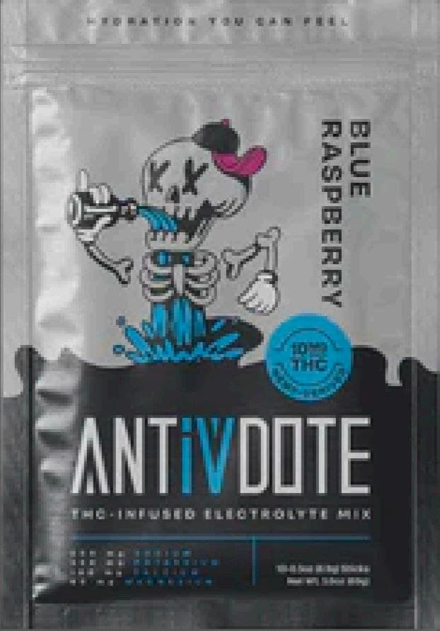 Antivdote Blue Raspberry Electrolyte Sticks 10mg CBD product by Antivdote