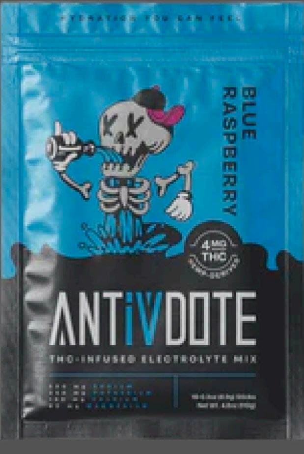 Antivdote Blue Raspberry Electrolyte Sticks 4mg CBD product by Antivdote