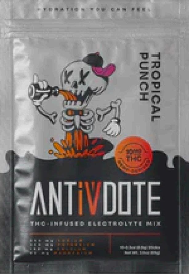 Antivdote Tropical Punch Electrolyte Sticks 10mg CBD product by Antivdote
