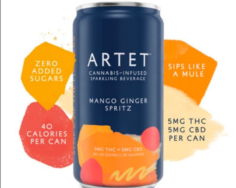 Artet Mango Ginger Spritz CBD product by Artet