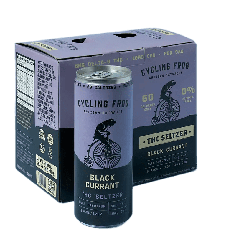 Cycling Frog Black Currant THC Seltzer 6pk CBD product by Cycling Frog