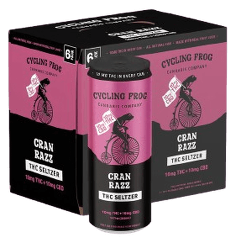 Cycling Frog Cran Razz THC Seltzer 6pk CBD product by Cycling Frog