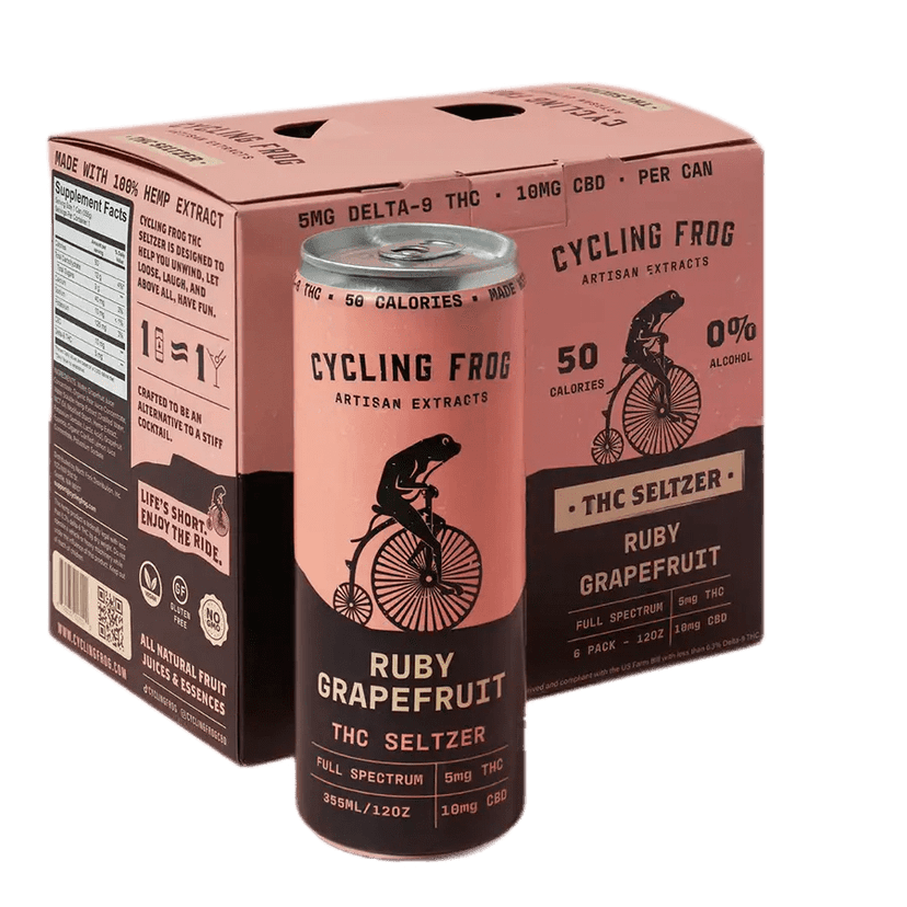 Cycling Frog Ruby Grapefruit THC Seltzer 6pk CBD product by Cycling Frog