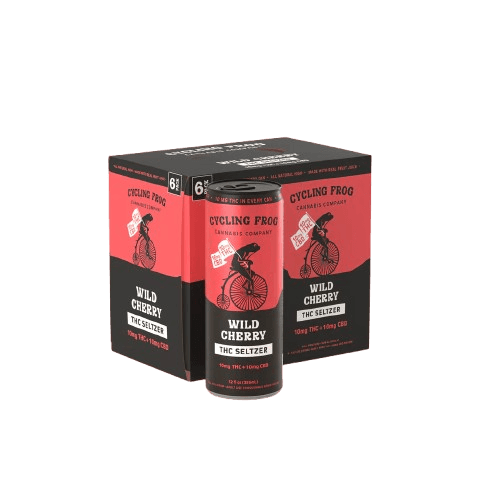 Cycling Frog Wild Cherry THC Seltzer 10mg 6pk CBD product by Cycling Frog
