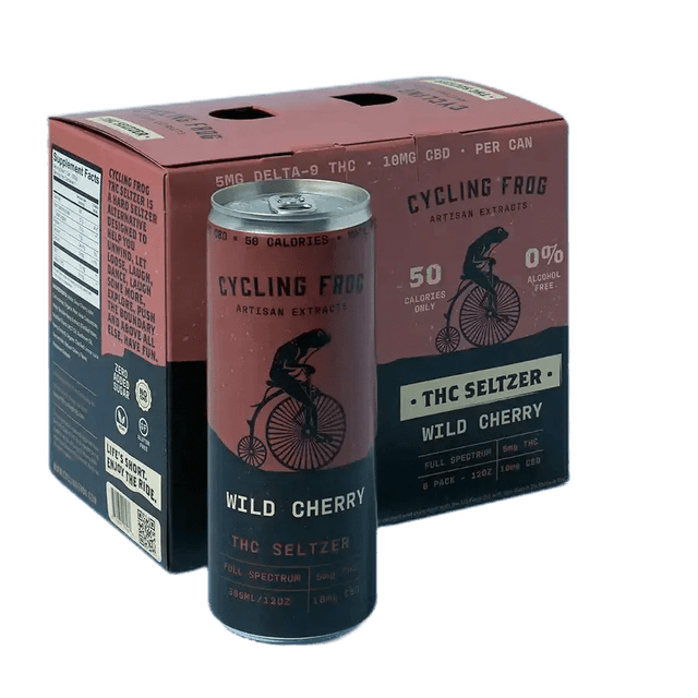 Cycling Frog Wild Cherry THC Seltzer 6pk CBD product by Cycling Frog