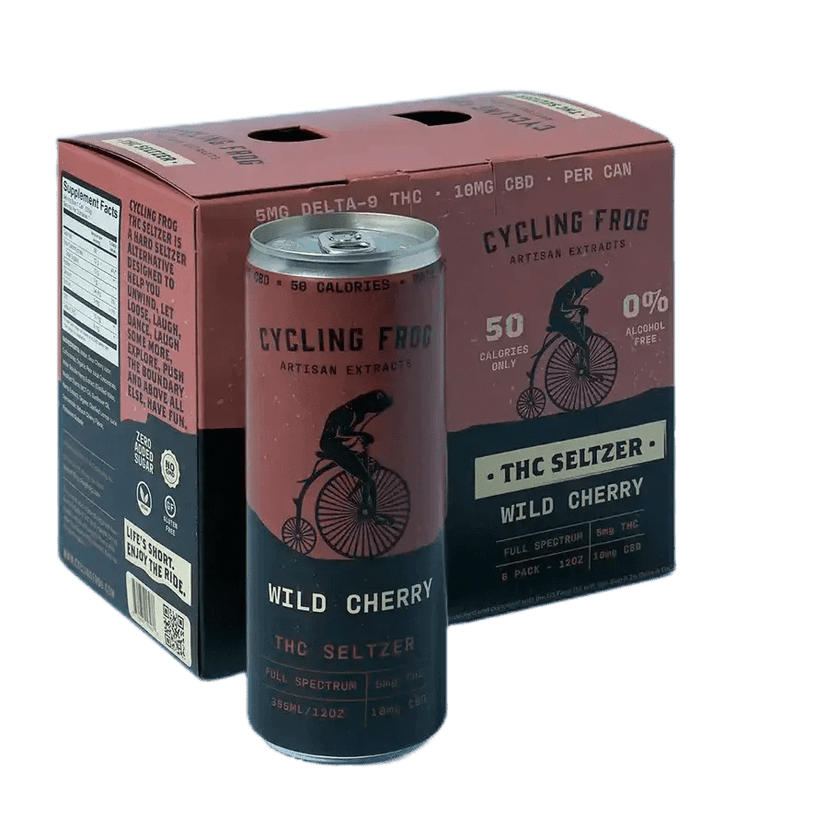 Cycling Frog Wild Cherry THC Seltzer 6pk CBD product by Cycling Frog