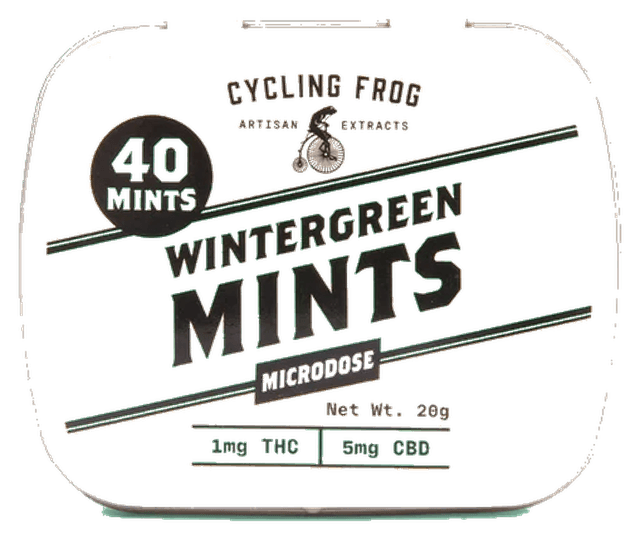 Wintergreen Mints 1mg THC & 5mg CBD CBD product by Cycling Frog