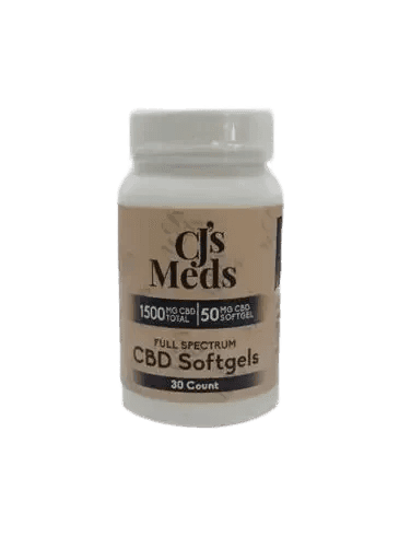 Full Spectrum CBD Softgels 50mg CBD product by CJ's Meds
