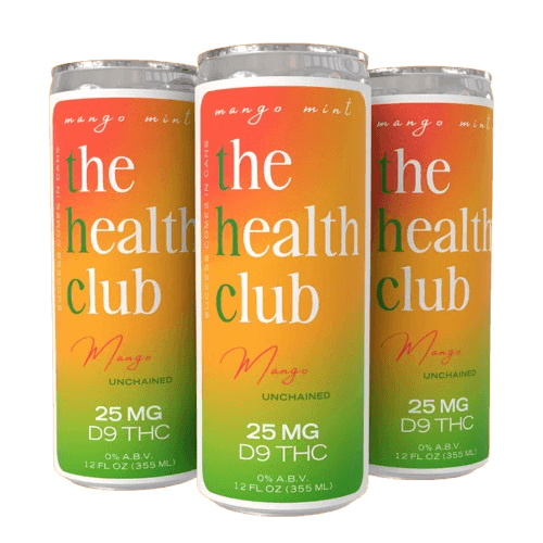 The Health Club Mango Mint Seltzer 25mg CBD product by The Health Club