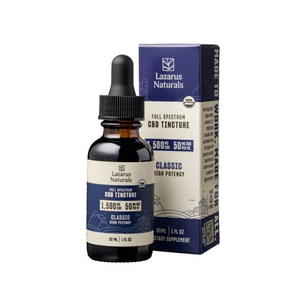 High Potency Classic 1500mg CBD product by Lazarus Naturals