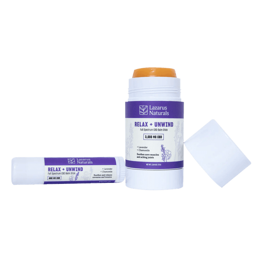 Lazarus Naturals Relax & Unwind CBD Balm Stick 3600mg CBD product by Lazarus Naturals
