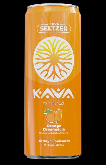Mitra9 Orange Dreamsicle Kava Seltzer CBD product by mitra9
