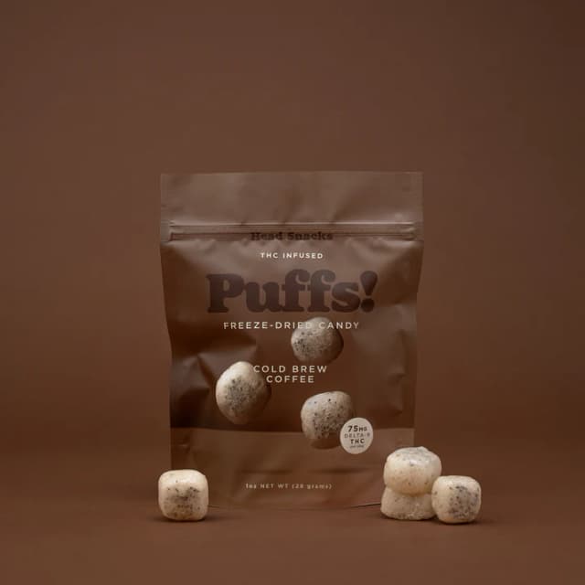 Puffs Cold Brew Coffee THC Edibles CBD product by Puffs