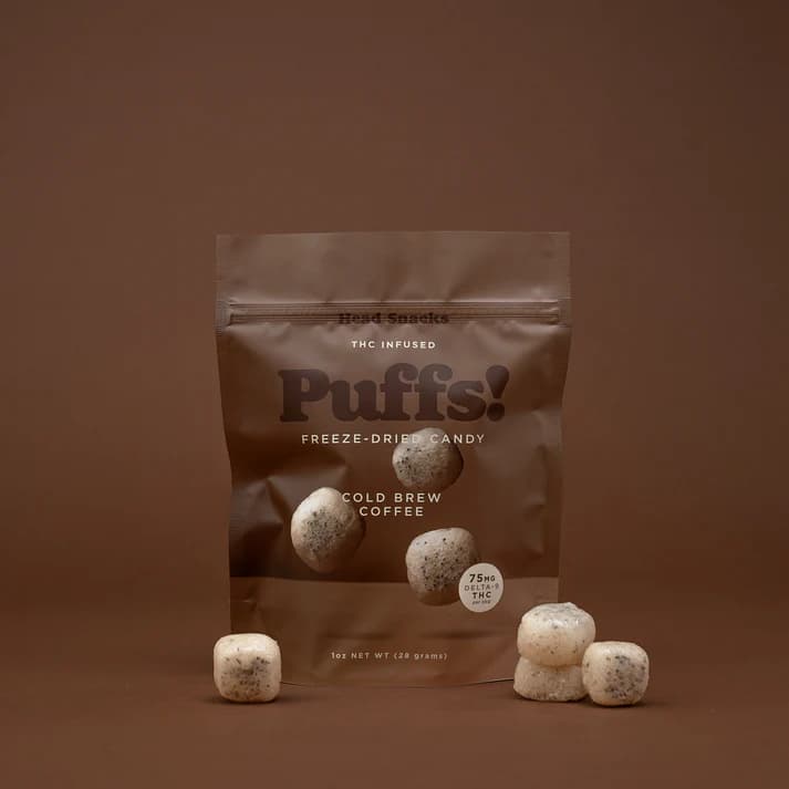 Puffs Cold Brew Coffee THC Edibles CBD product by puffs