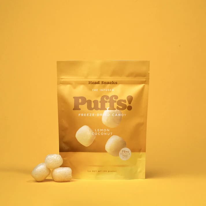 Puffs Lemon Coconut THC Edibles CBD product by puffs