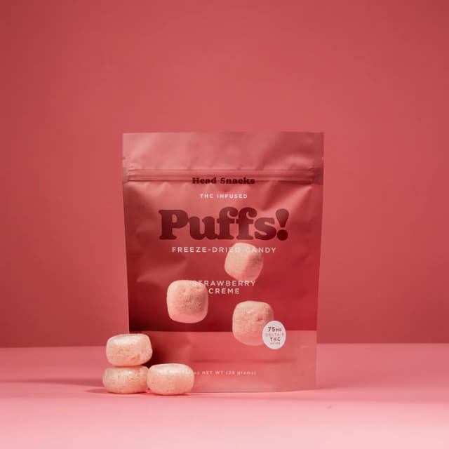 Puffs Strawberry THC Edibles CBD product by Puffs