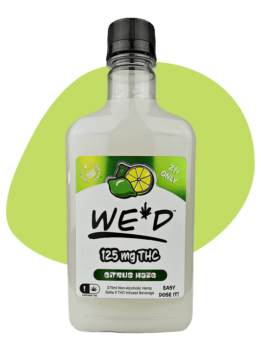 WE*D Citrus THC Bottle 125mg CBD product by WE*D