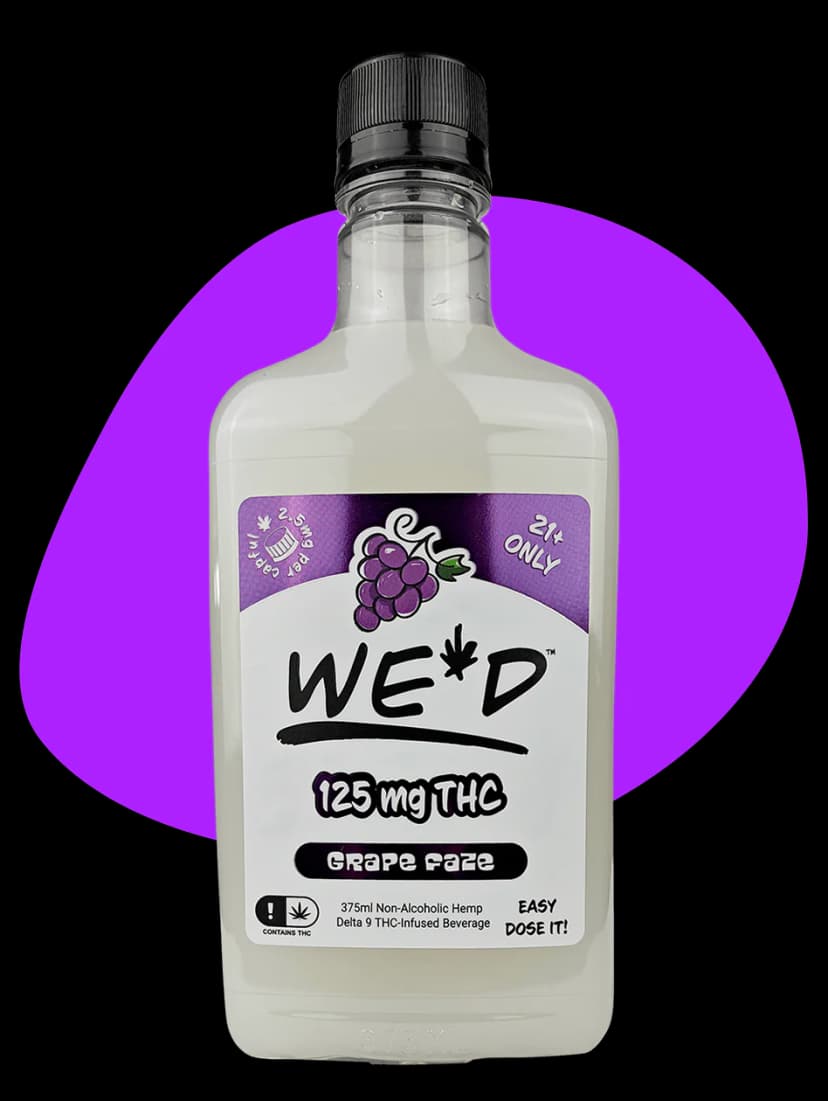 WE*D Grape Daze THC Bottle 125mg CBD product by WE*D